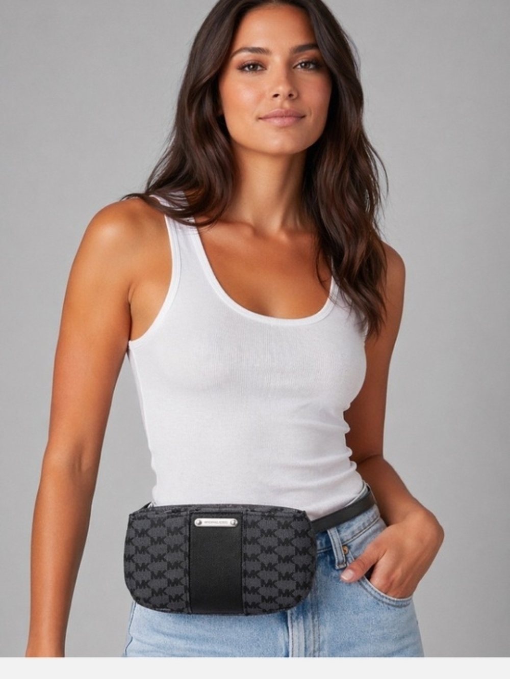 Michael Kors Black Logo Belt Bag